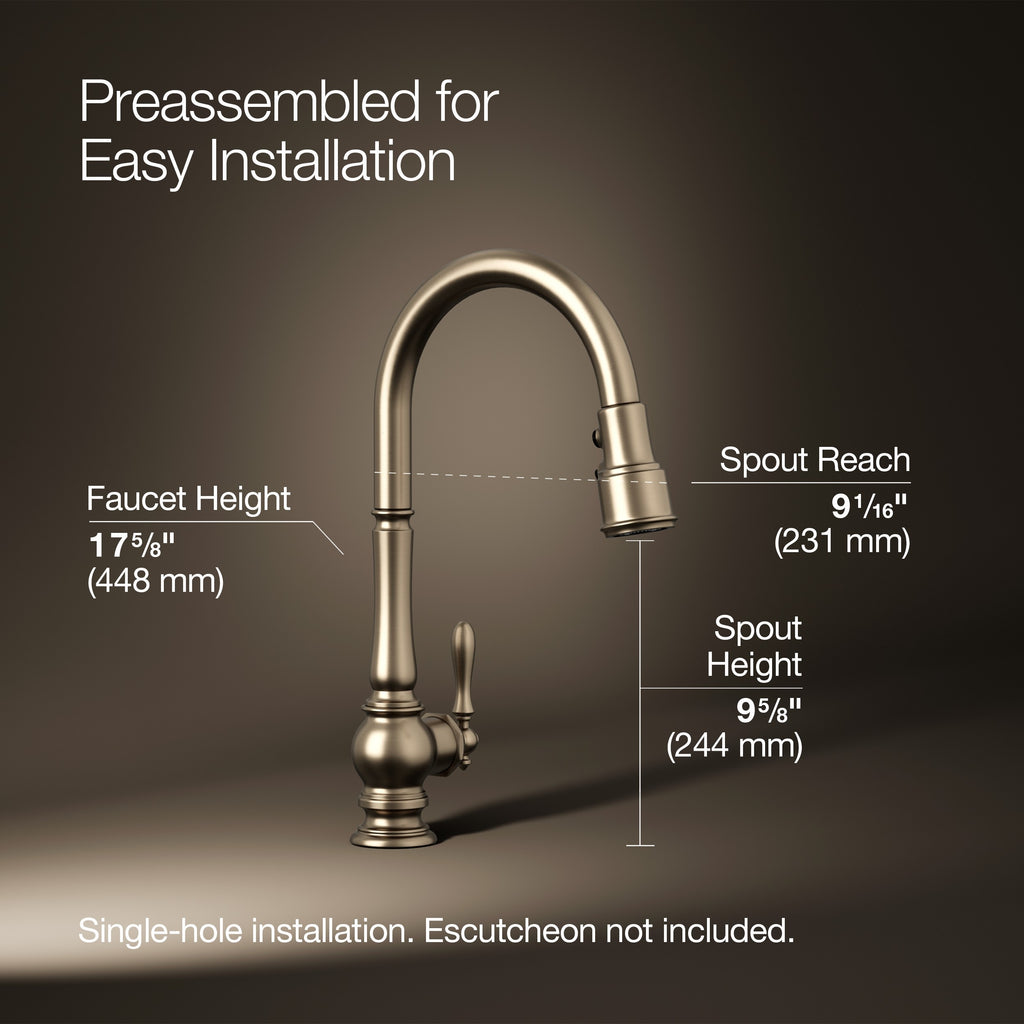 Kohler Eviye Bataryası Artifacts , Brushed Bronze