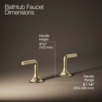 Kohler Batarya Occaison 3 Delikli Küvet Bataryası Handle