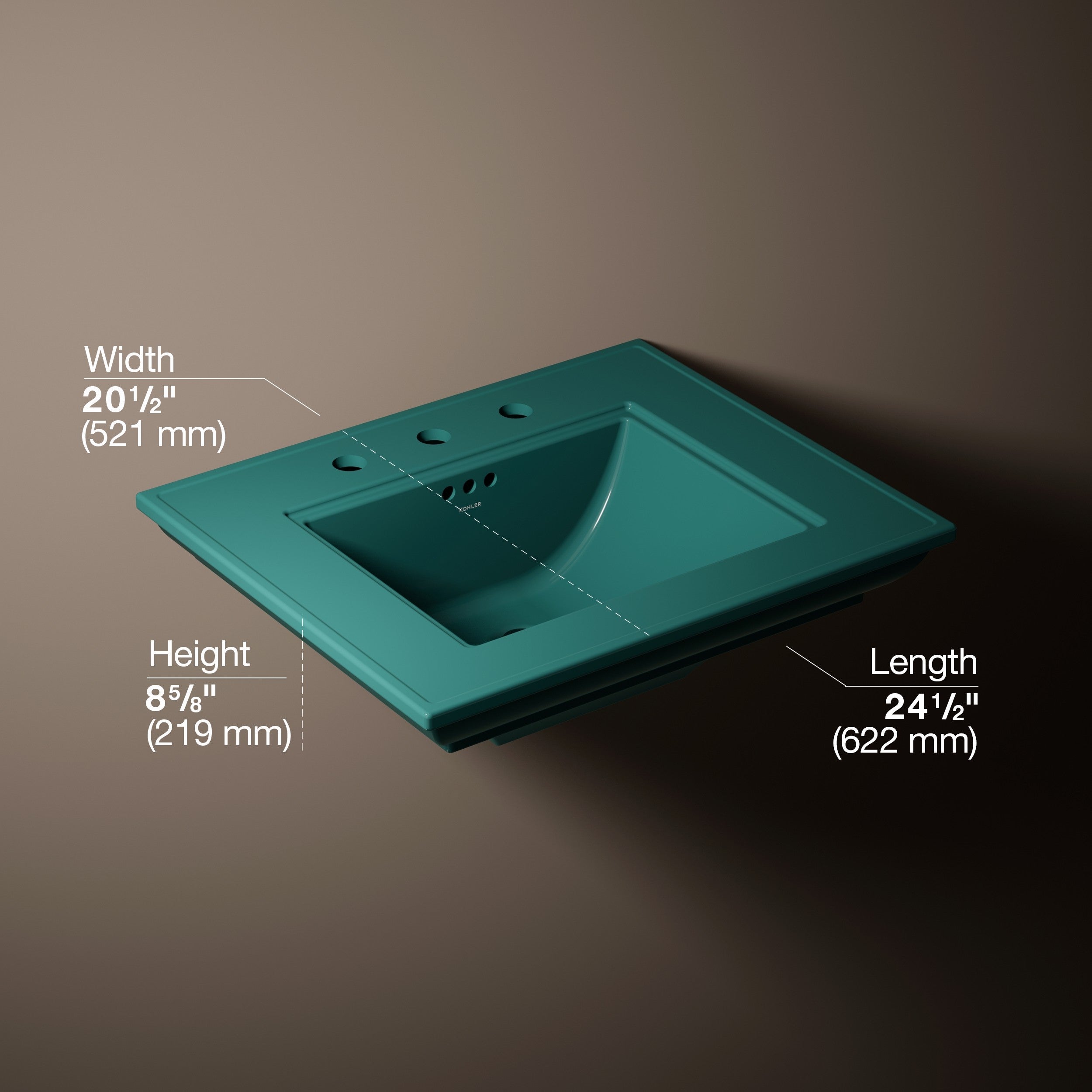 Kohler Lavabo Tezgah Üstü Memoirs Stately, Teal