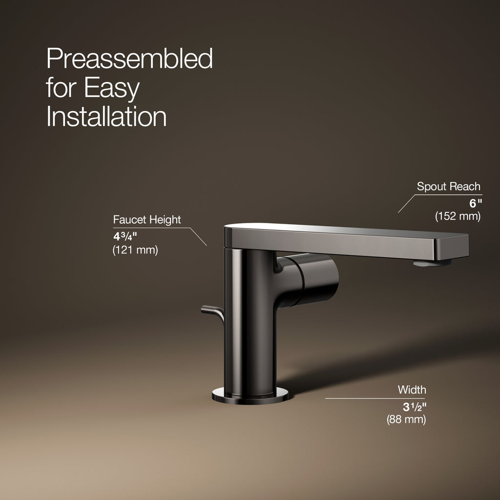 Kohler Lavabo Bataryası Kısa Composed Titanyum