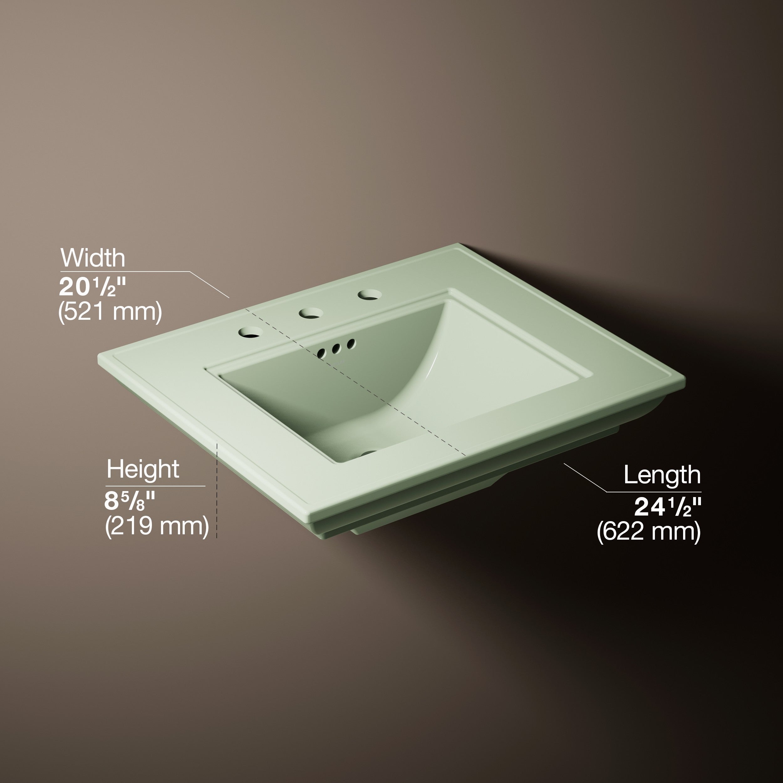 Kohler Lavabo Tezgah Üstü Memoirs Stately, Aspen Green
