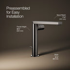 Kohler Lavabo Bataryası Uzun Composed Titanium