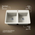 Kohler Eviye Riverby Döküm Biscuit