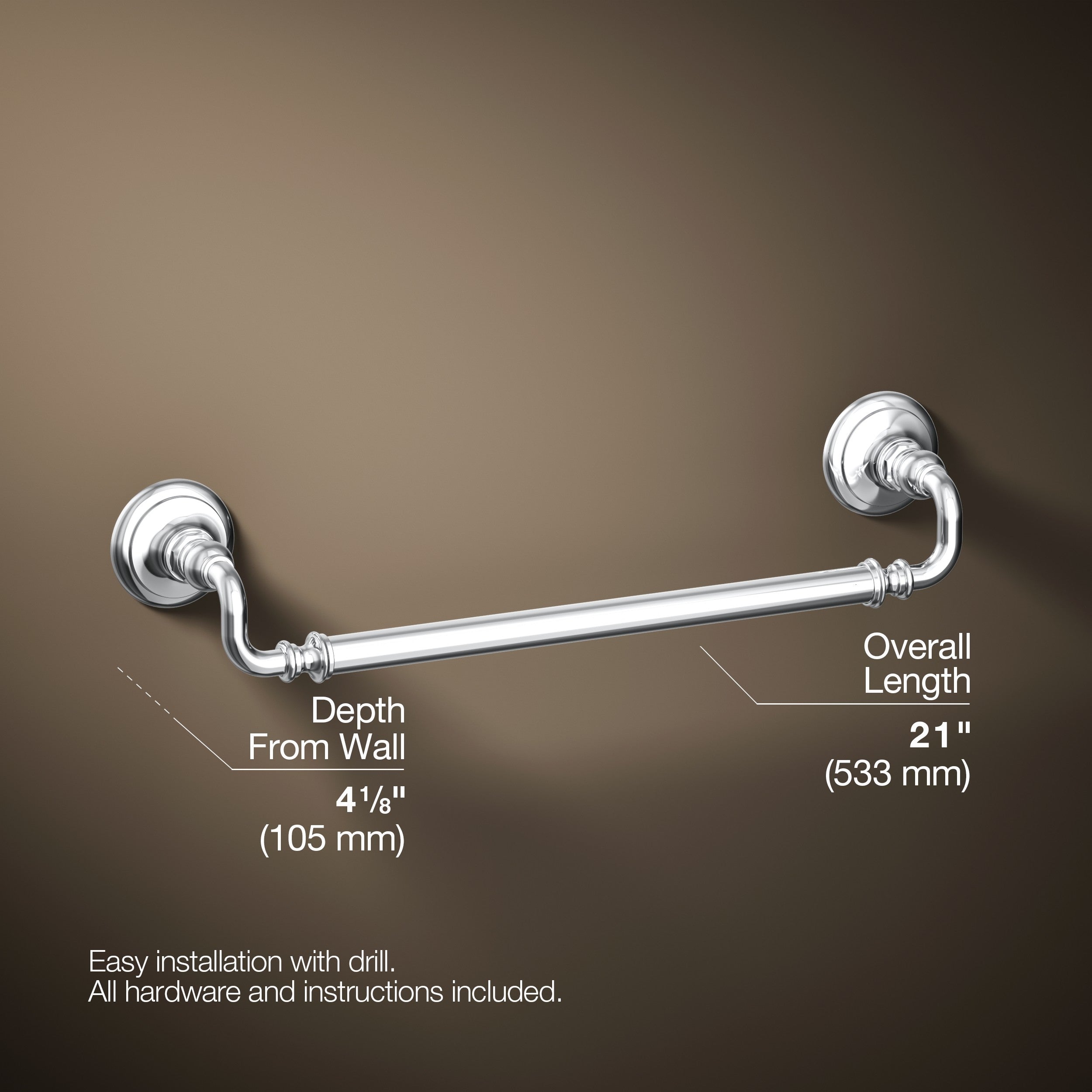 Kohler Havluluk Uzun Artifacts, Krom