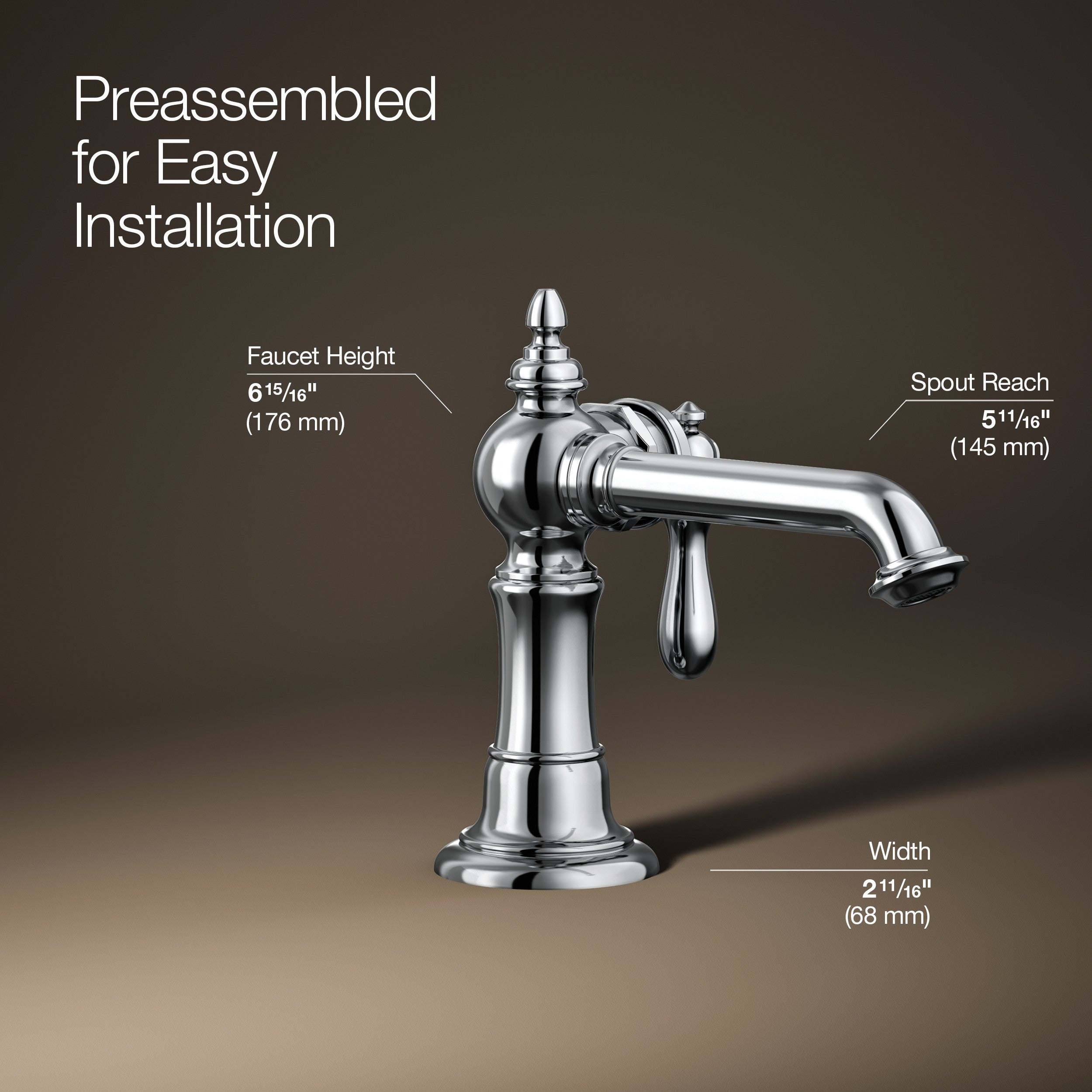 Kohler Lavabo Bataryası Artifacts Krom