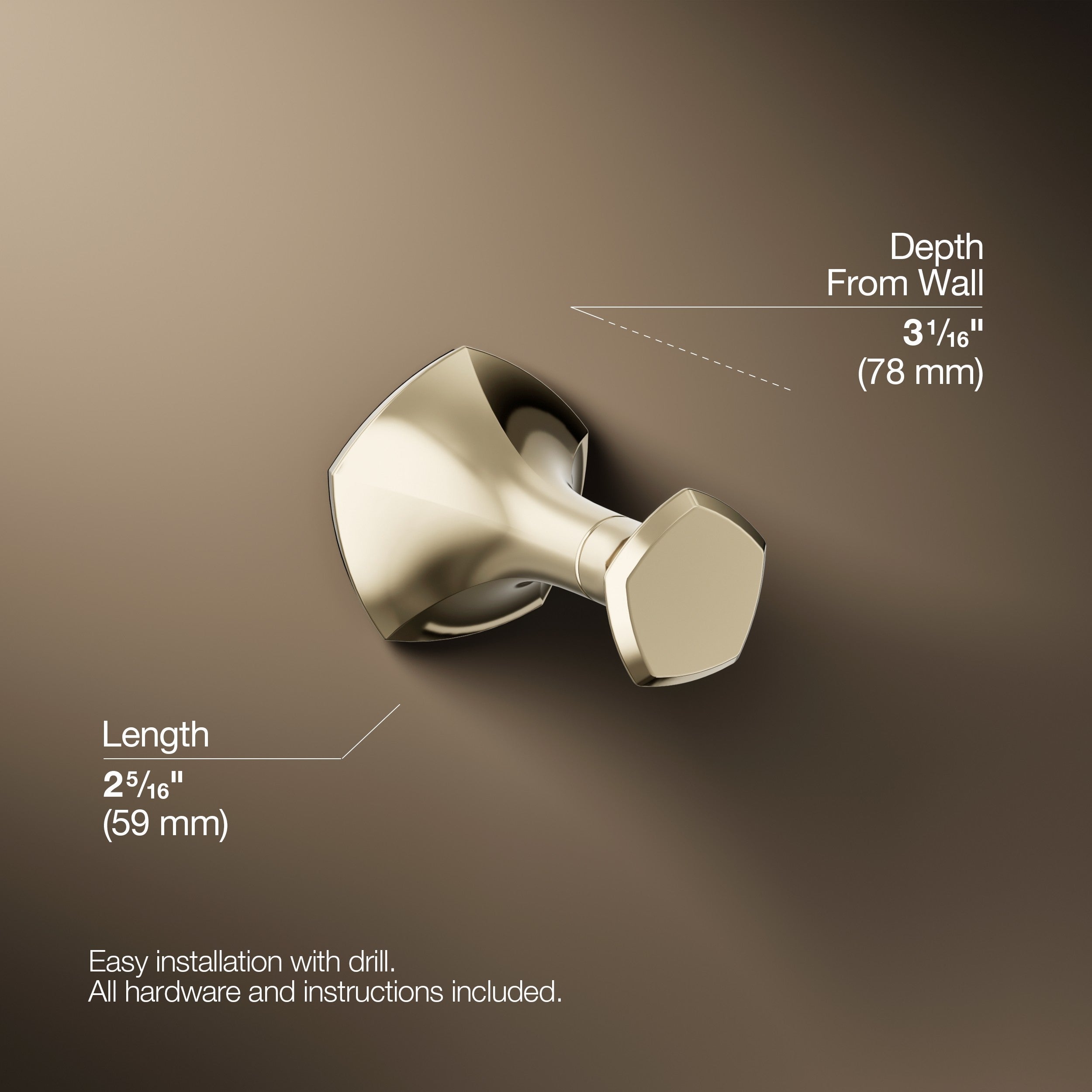 Kohler Bornoz Askılık Occasion, Vibrant French Gold