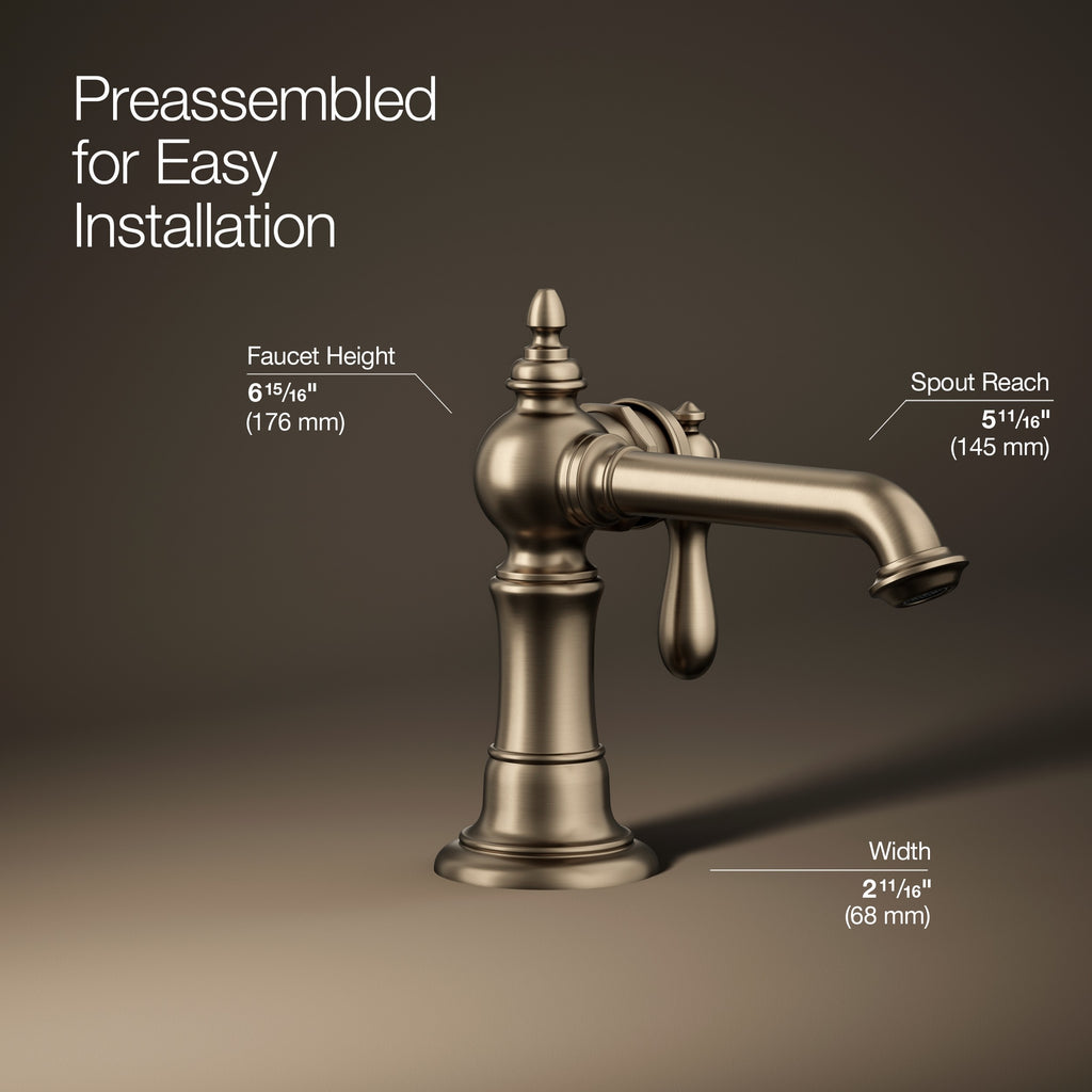 Kohler Lavabo Bataryası Artifacts Brushed Bronze