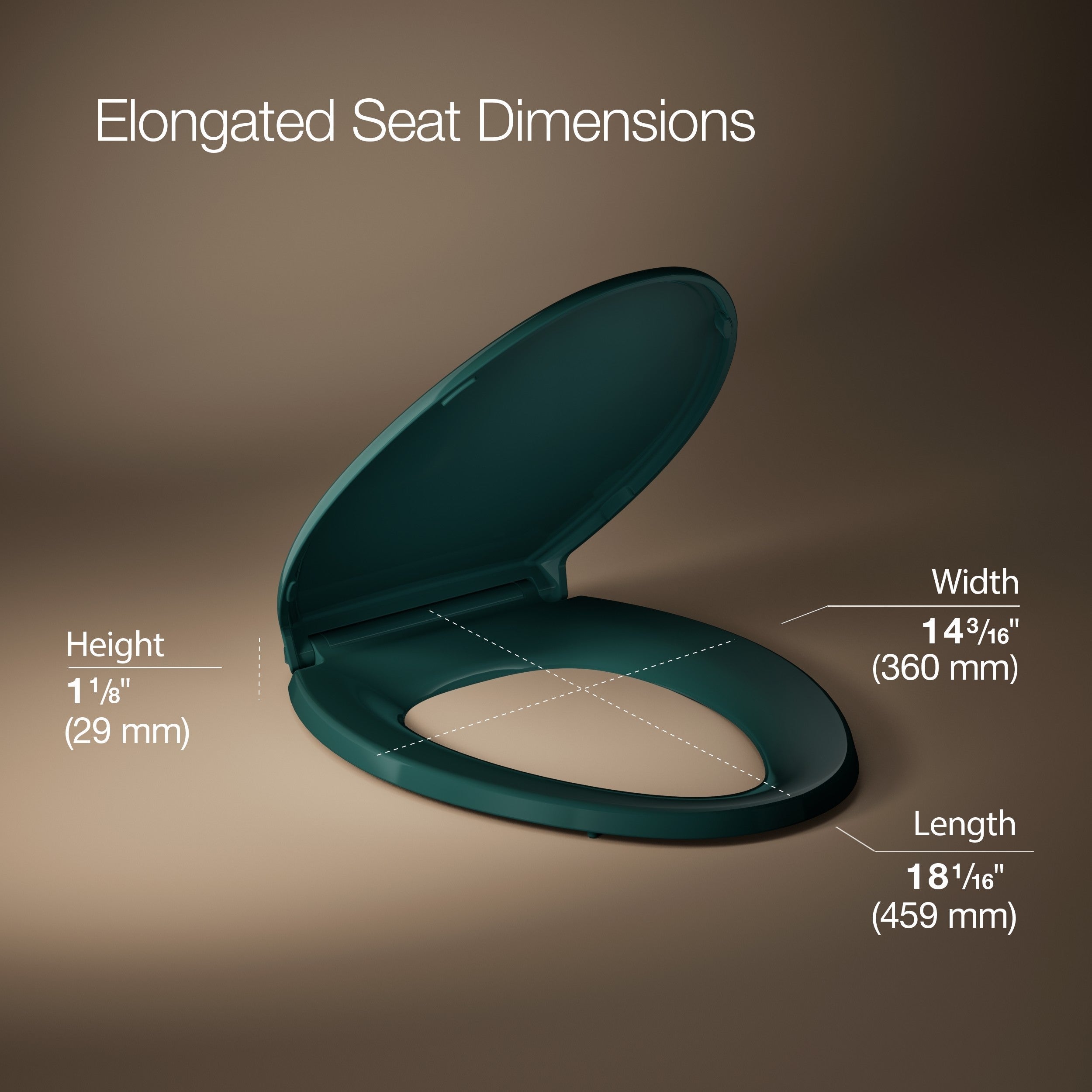 Kohler Klozet Kapağı Memoirs Stately, Teal