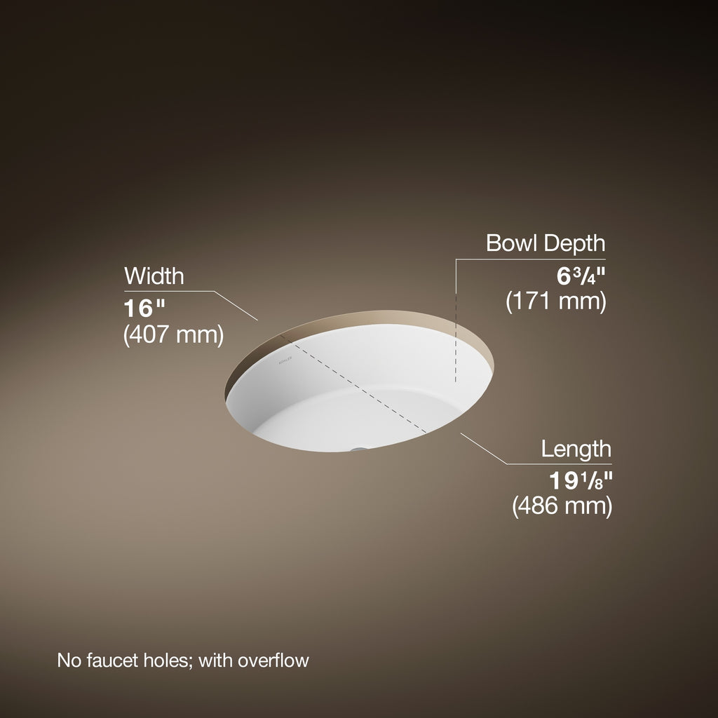 Kohler Lavabo Tezgah Altı Verticyl