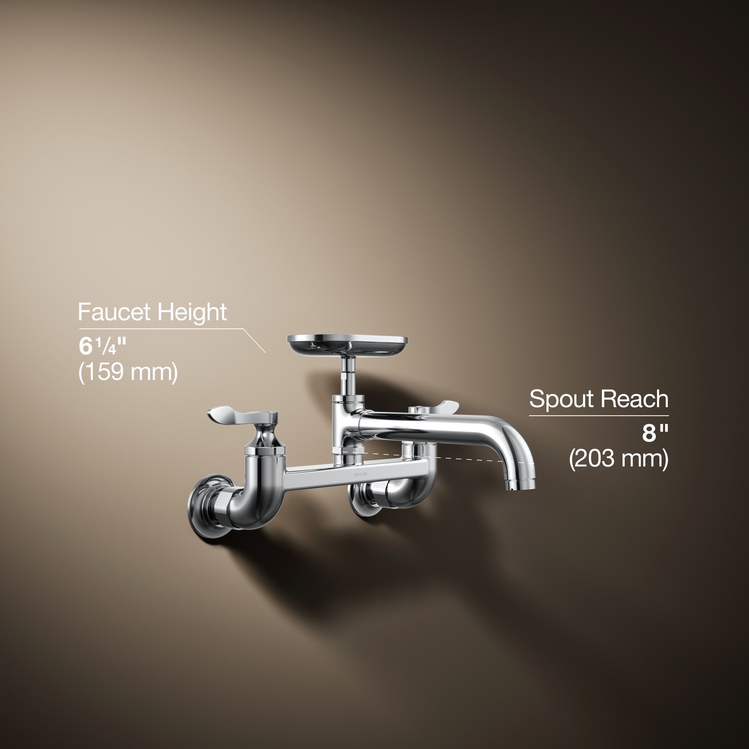 Kohler Eviye Bataryası Clearwater Krom
