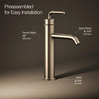 Kohler Lavabo Bataryası Çanak Purist, Brushed Bronze
