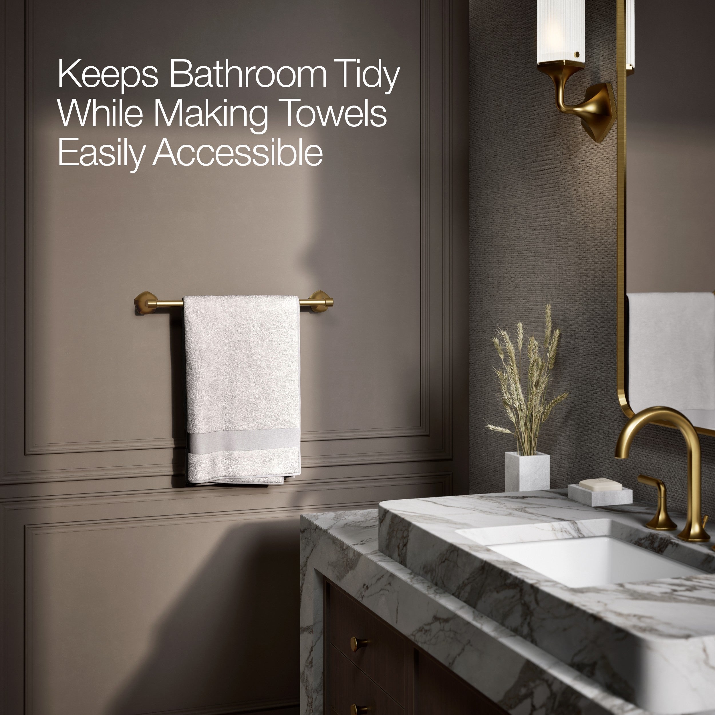 Kohler Uzun Havluluk Occasion 51,6 cm, Vibrant Brushed Moderne Brass