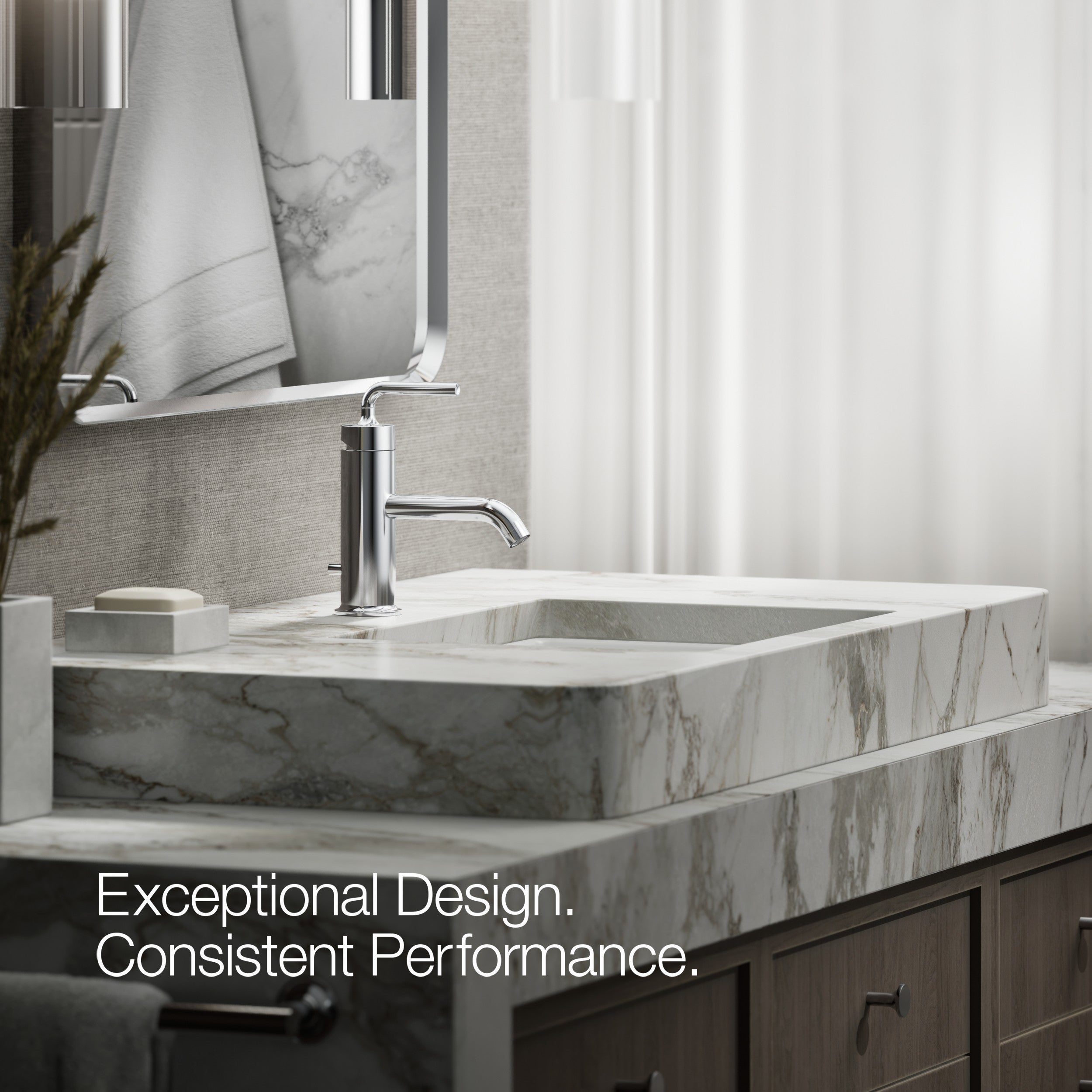 Kohler Lavabo Bataryası Purist Krom