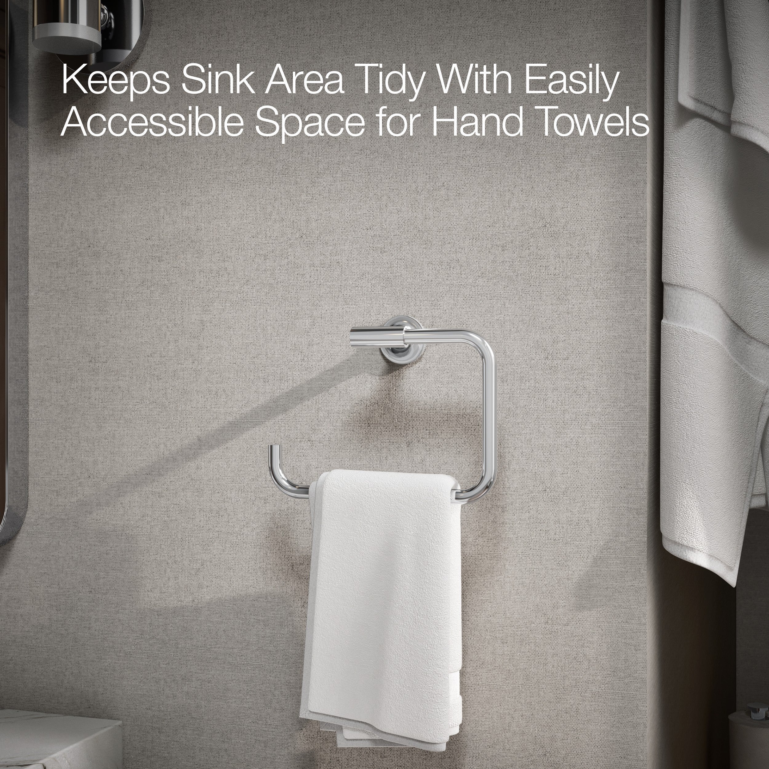 Kohler Havluluk Yuvarlak Purist , Krom