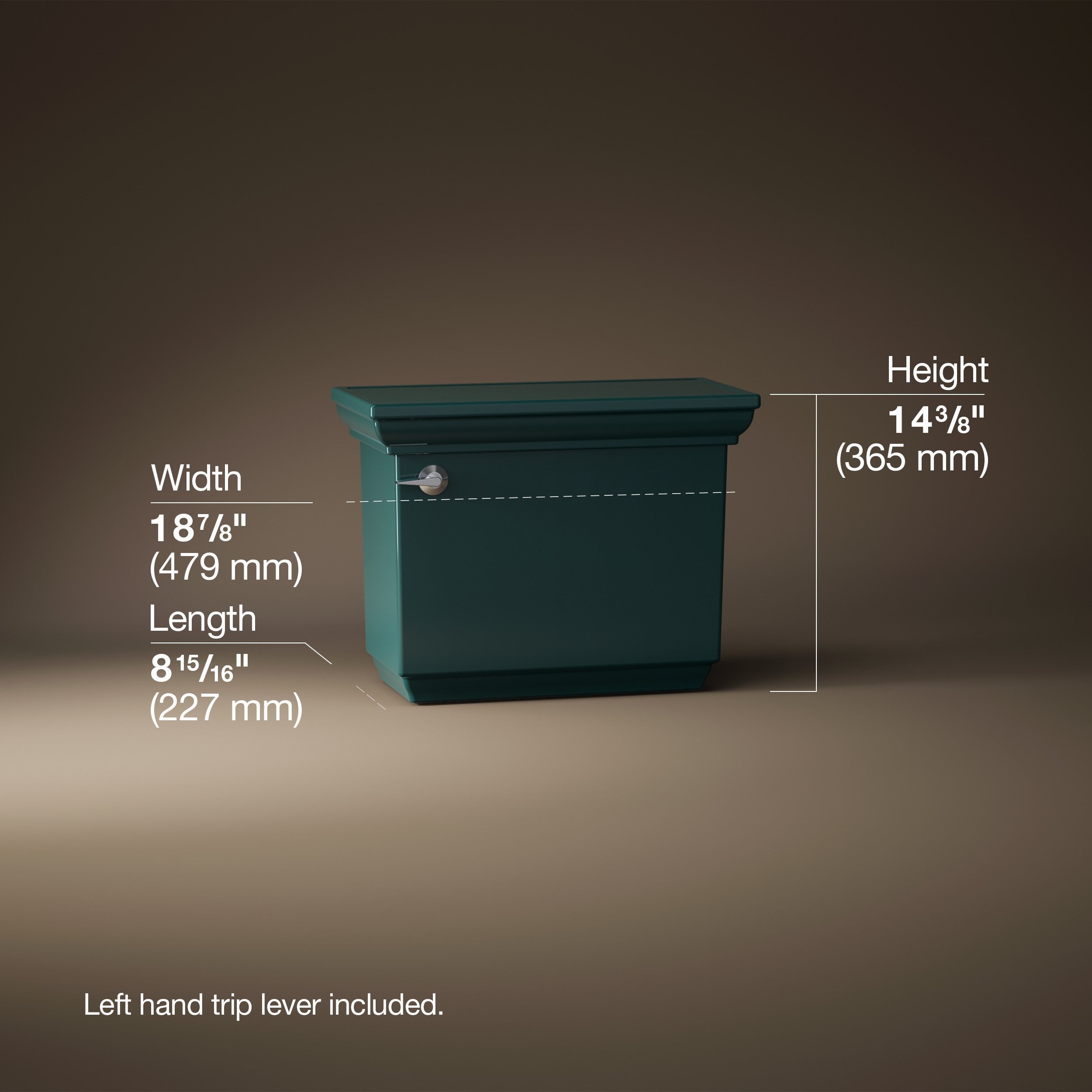 Kohler Klozet Rezervuarı Memoirs Stately, Teal