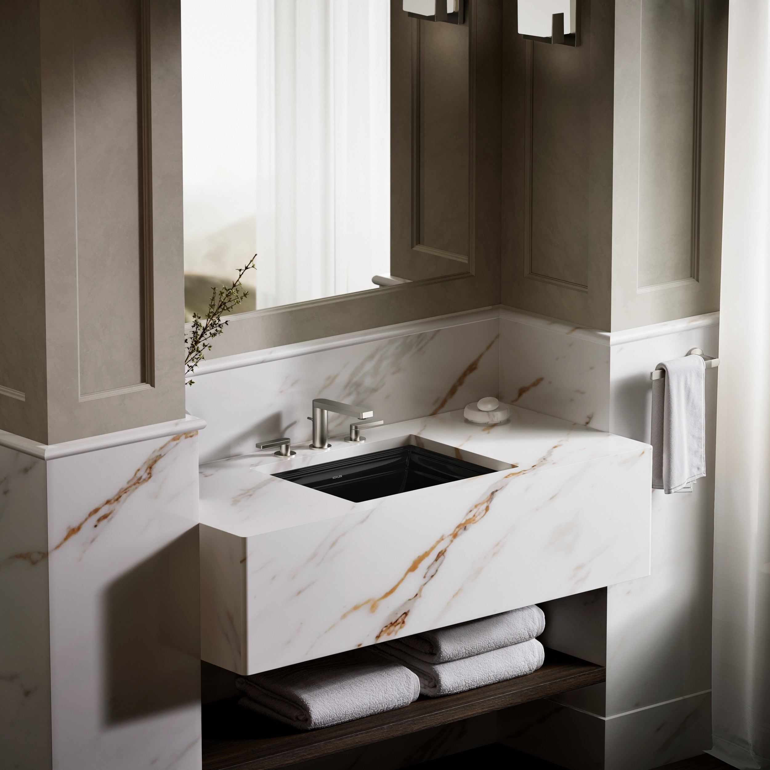Kohler Lavabo Memoirs Classic Tezgah Altı Siyah