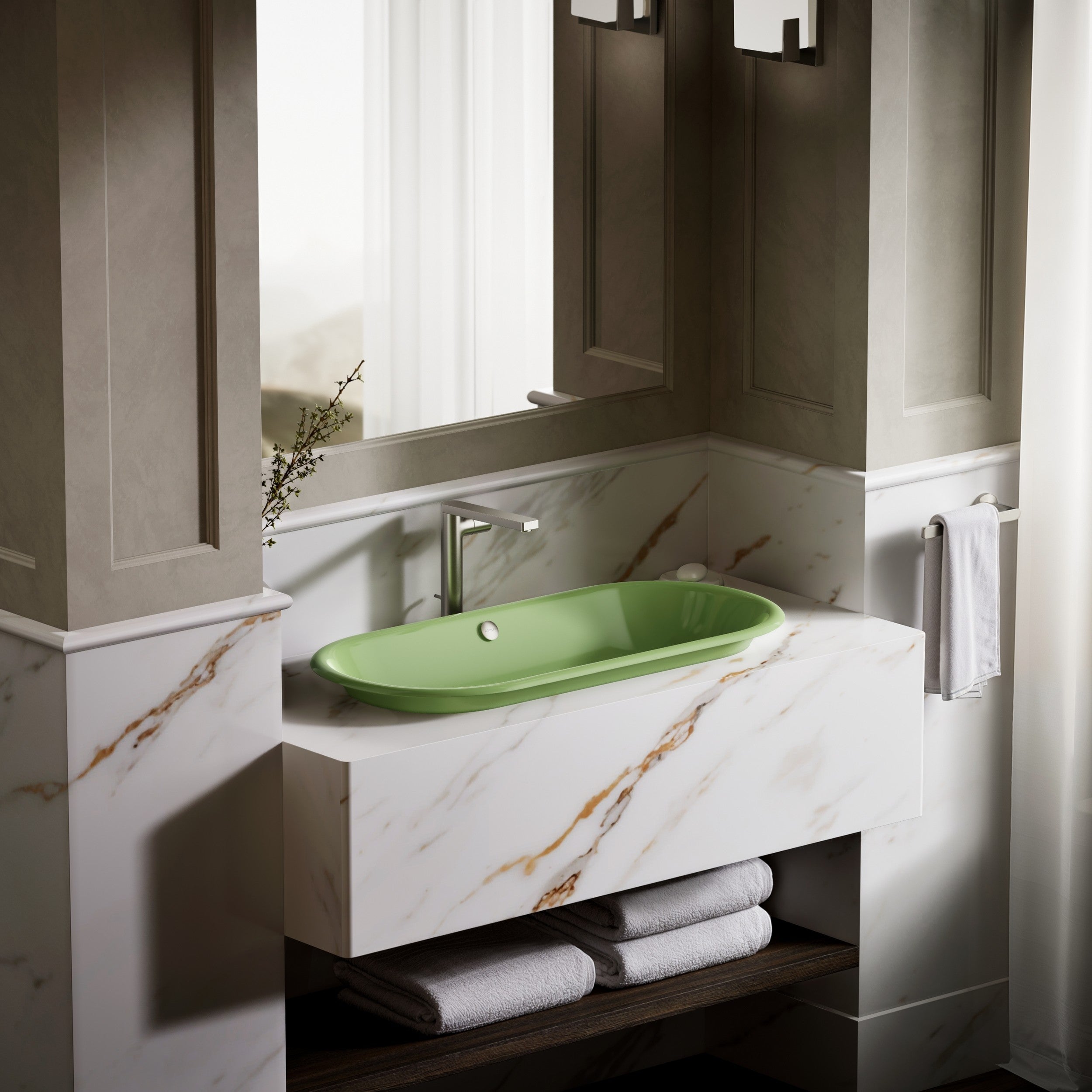 Kohler Lavabo Iron Plains Fresh Yeşil
