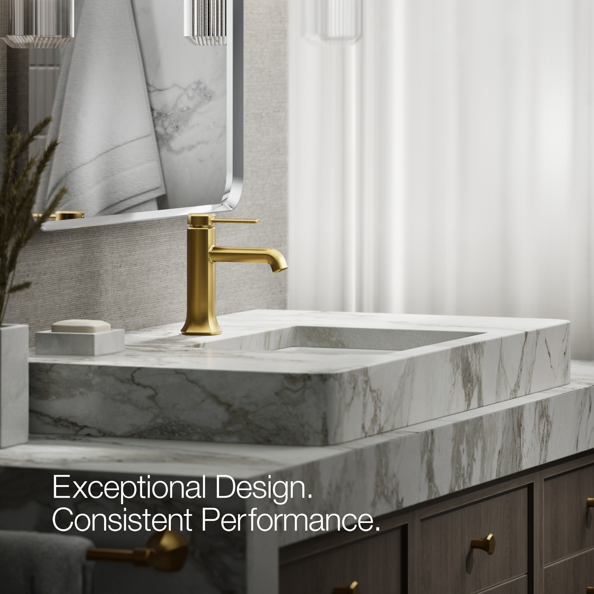 Kohler Lavabo Bataryası Occasion, Vibrant Brushed Moderne Brass