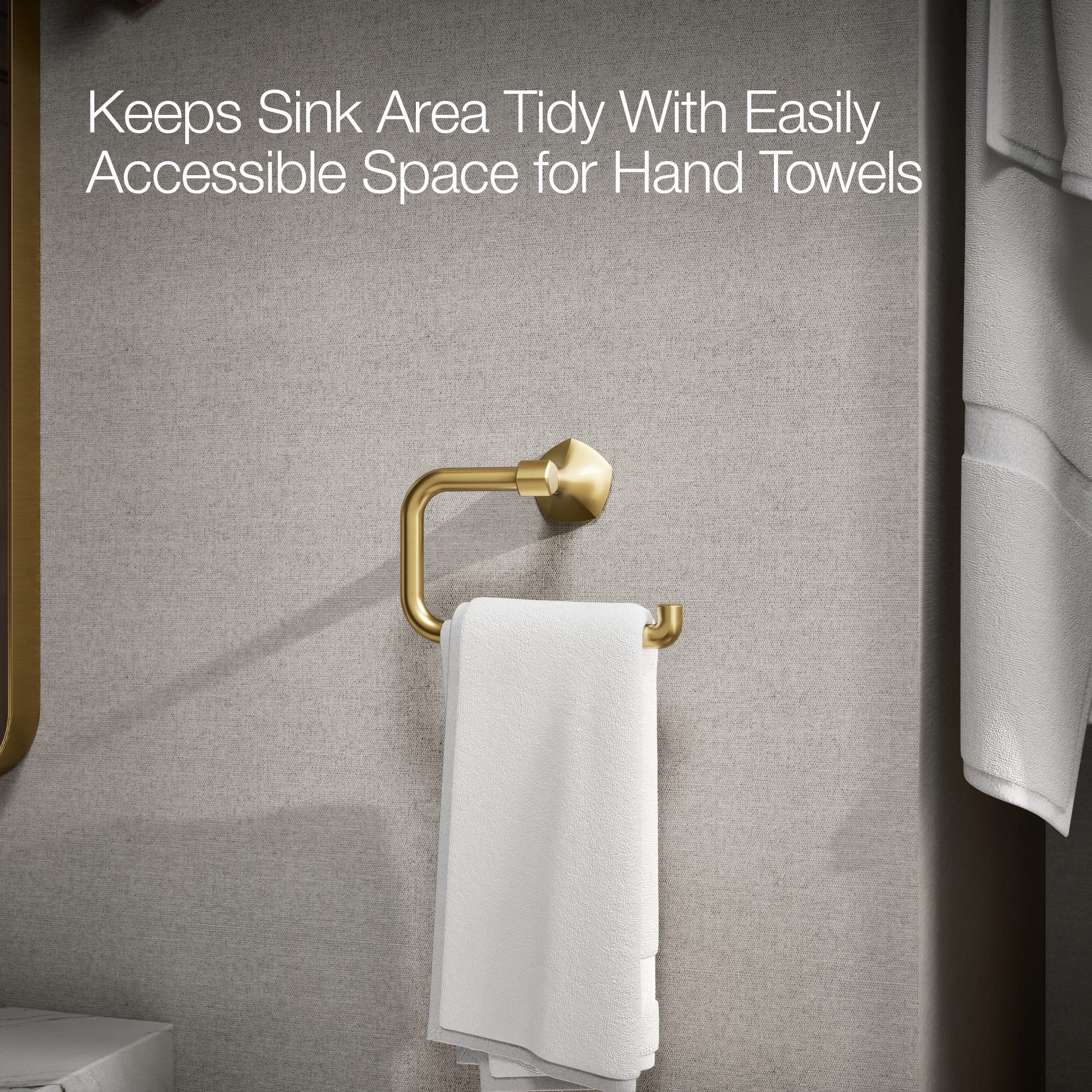 Kohler Yuvarlak Havluluk Occasion, Vibrant Brushed Moderne Brass