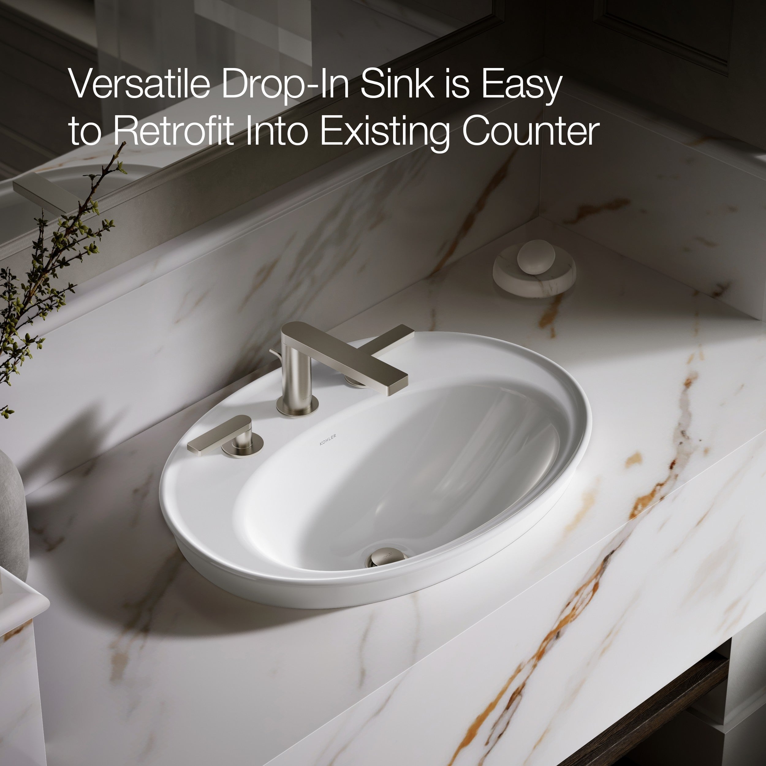 Kohler Lavabo Tezgah Üstü Serif Oval