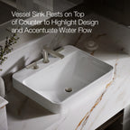 Kohler Lavabo Tezgah Üstü Üç Delikli Vox 58,4 x 465 cm