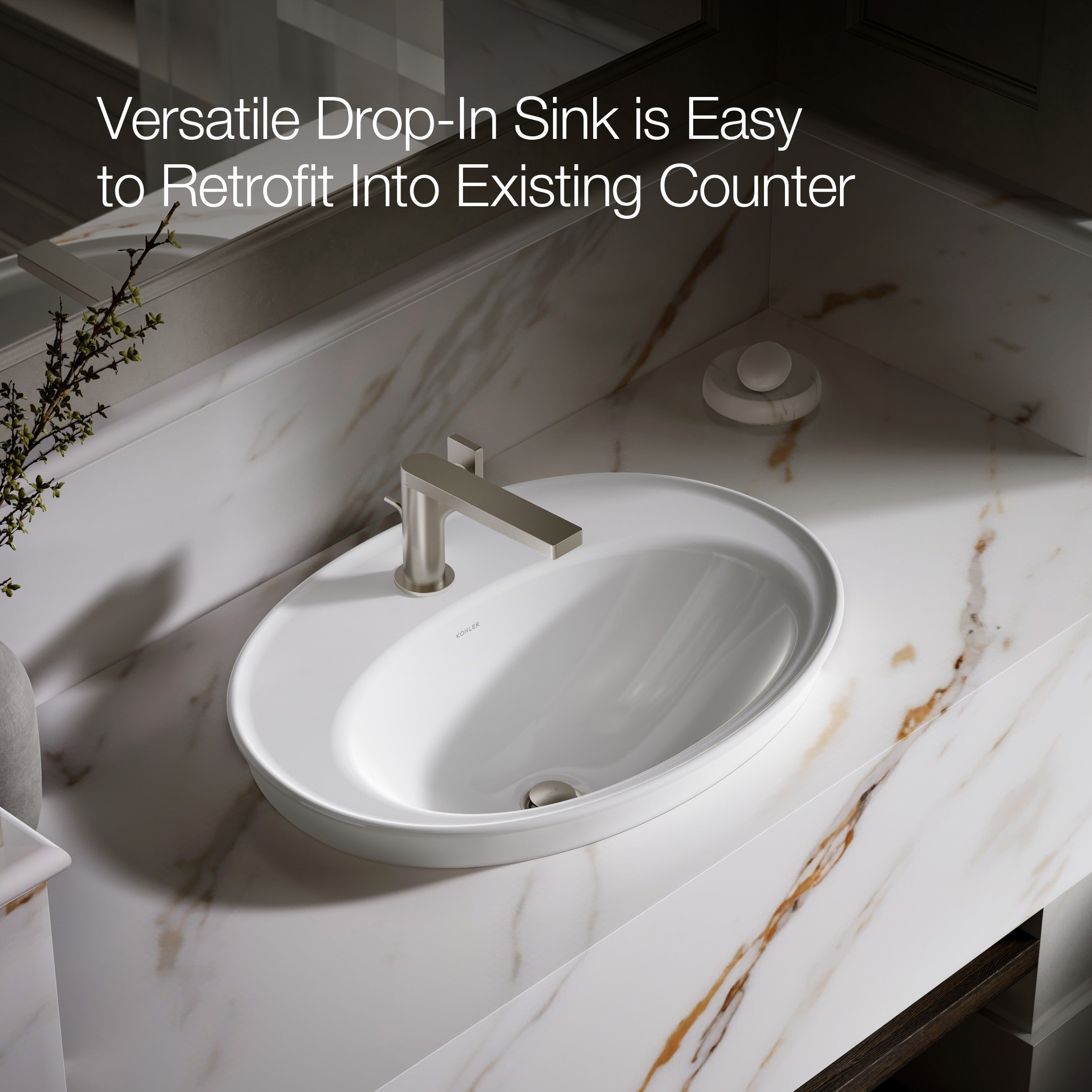 Kohler Lavabo Serif Tezgah Üstü Tek Delikli