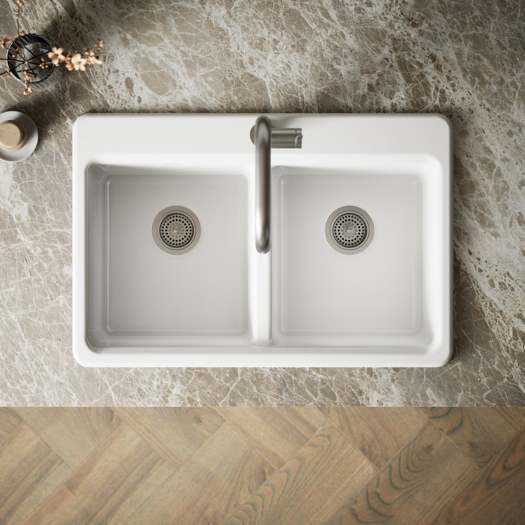 Kohler Riverby Döküm Eviye Beyaz