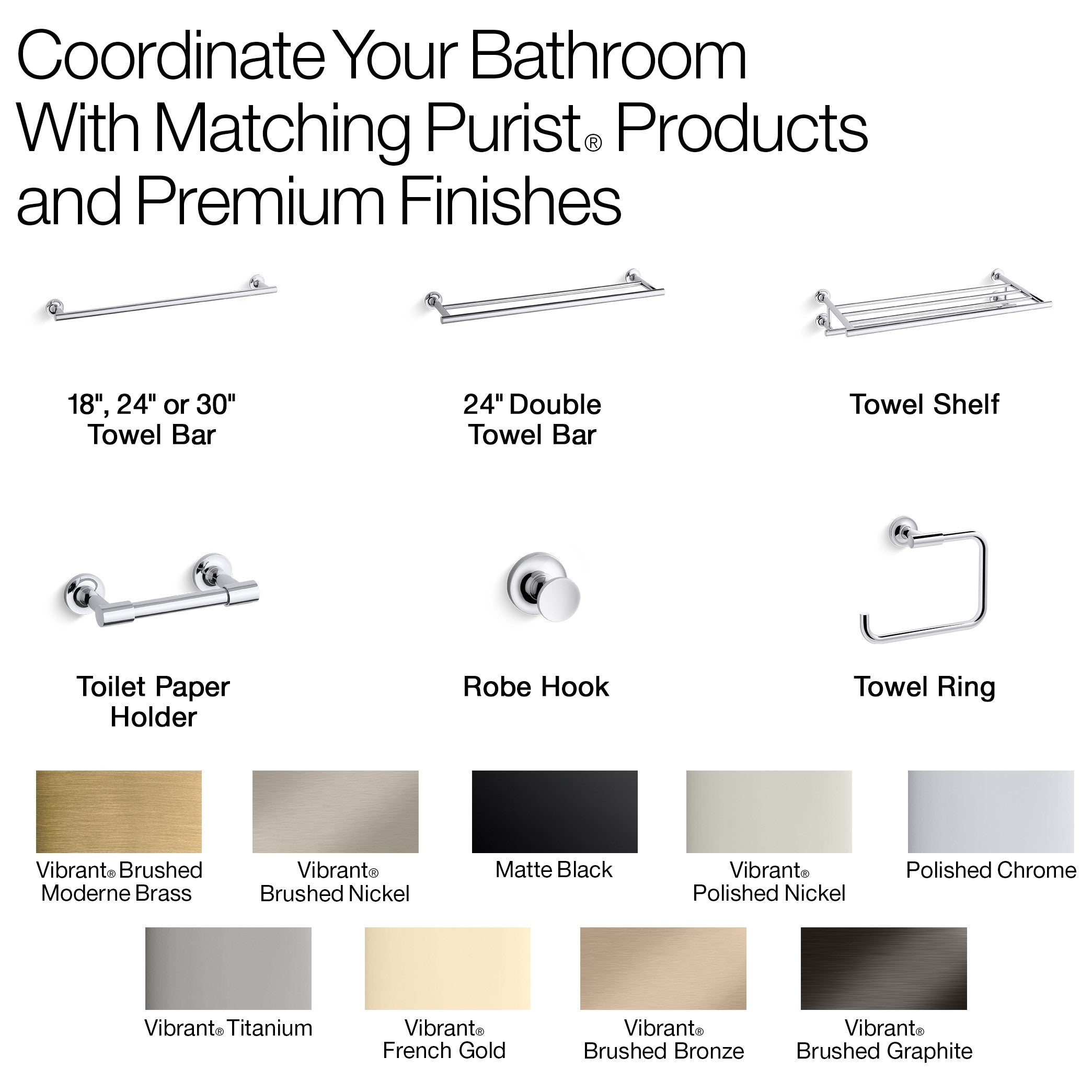 Kohler Tuvalet Kağıtlık Dikey Purist, French Gold
