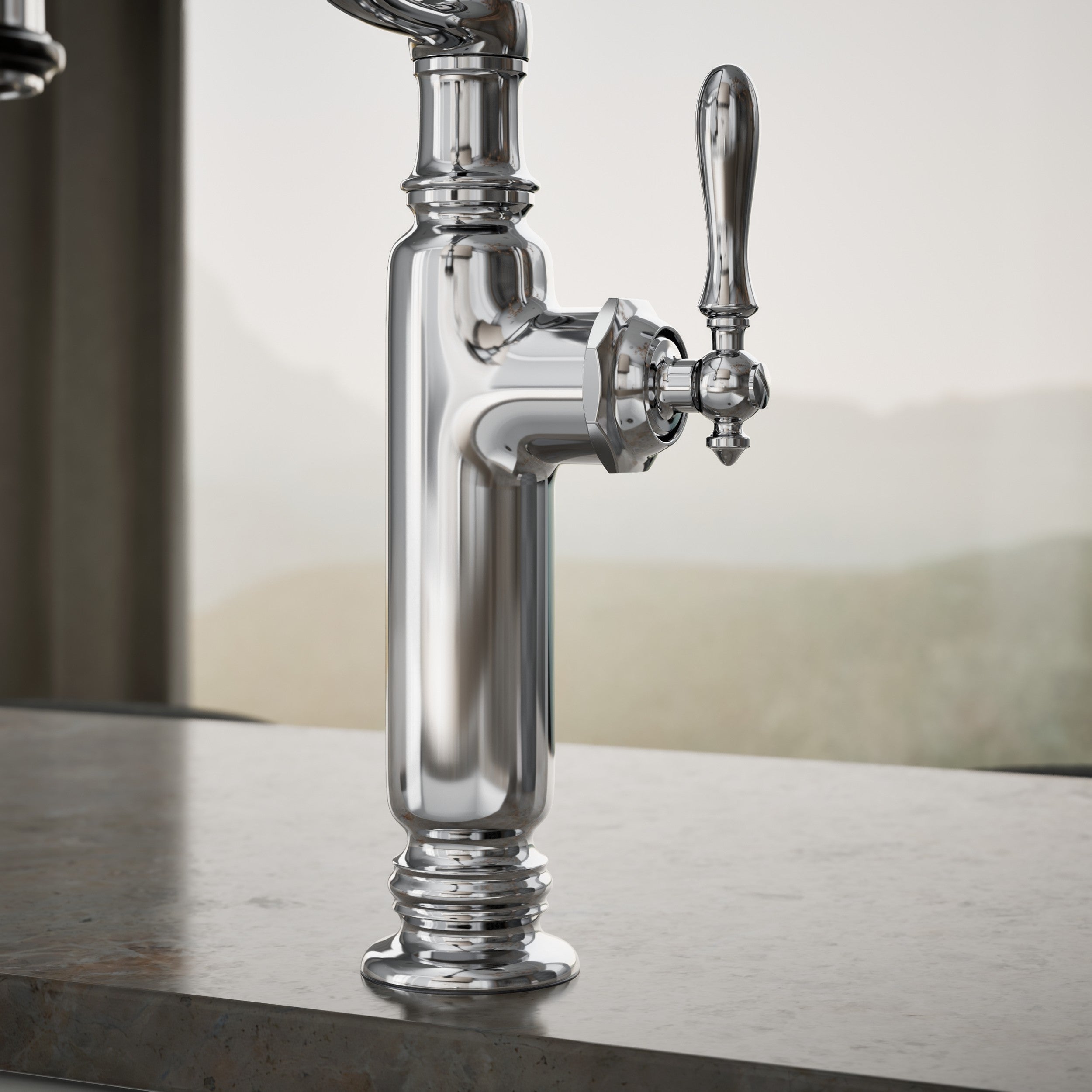 Kohler Eviye Bataryası Tournant Profesyonel , Krom