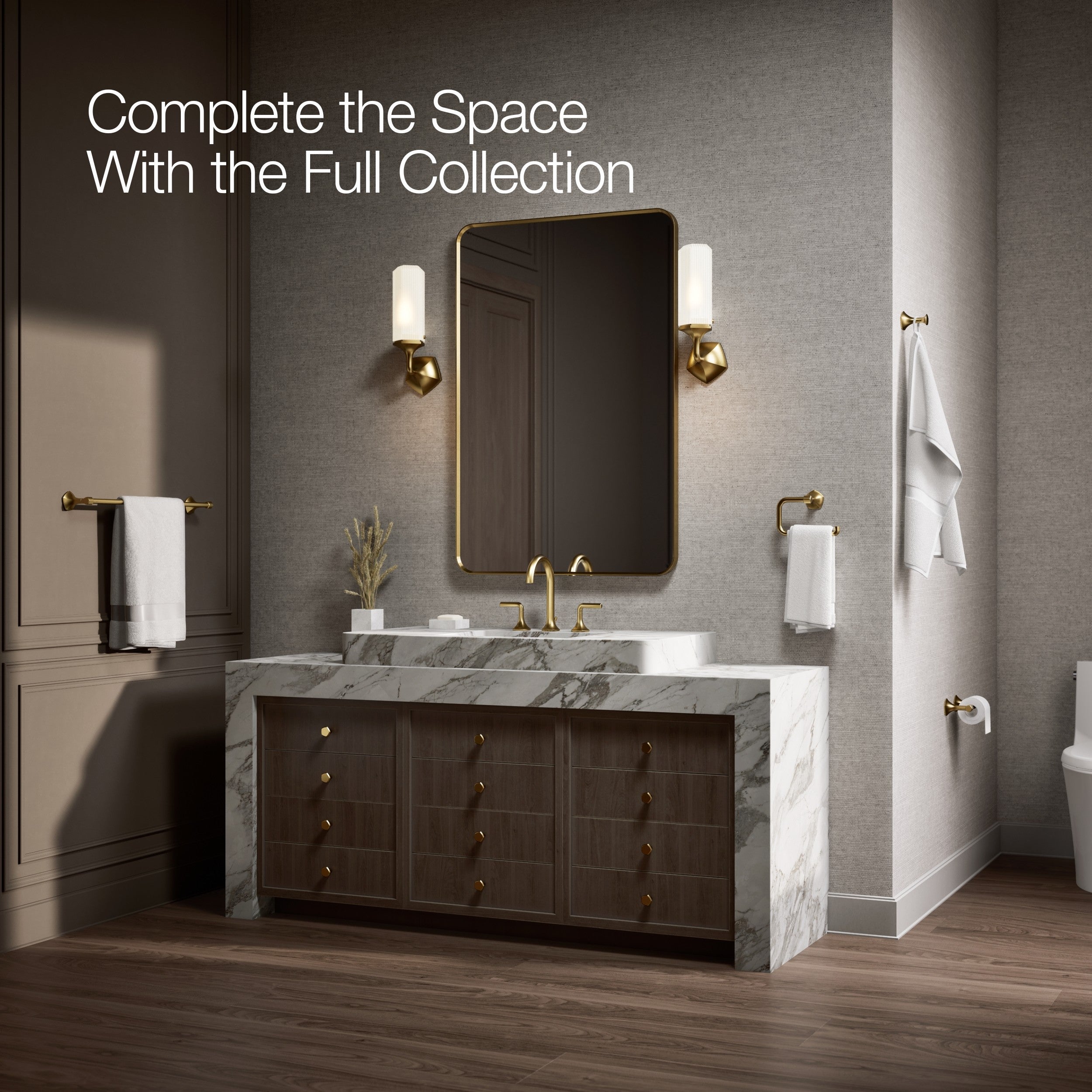 Kohler Yuvarlak Havluluk Occasion, Vibrant Brushed Moderne Brass