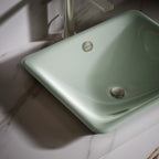 Kohler Lavabo Iron Plains Döküm Banyo Lavabosu Kavak Yeşil