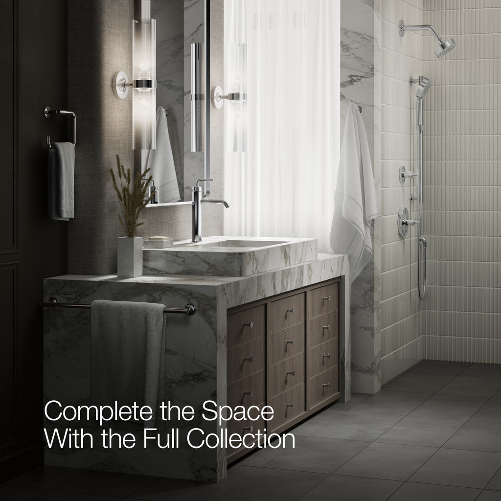 Kohler Lavabo Bataryası Çanak Purist, Krom