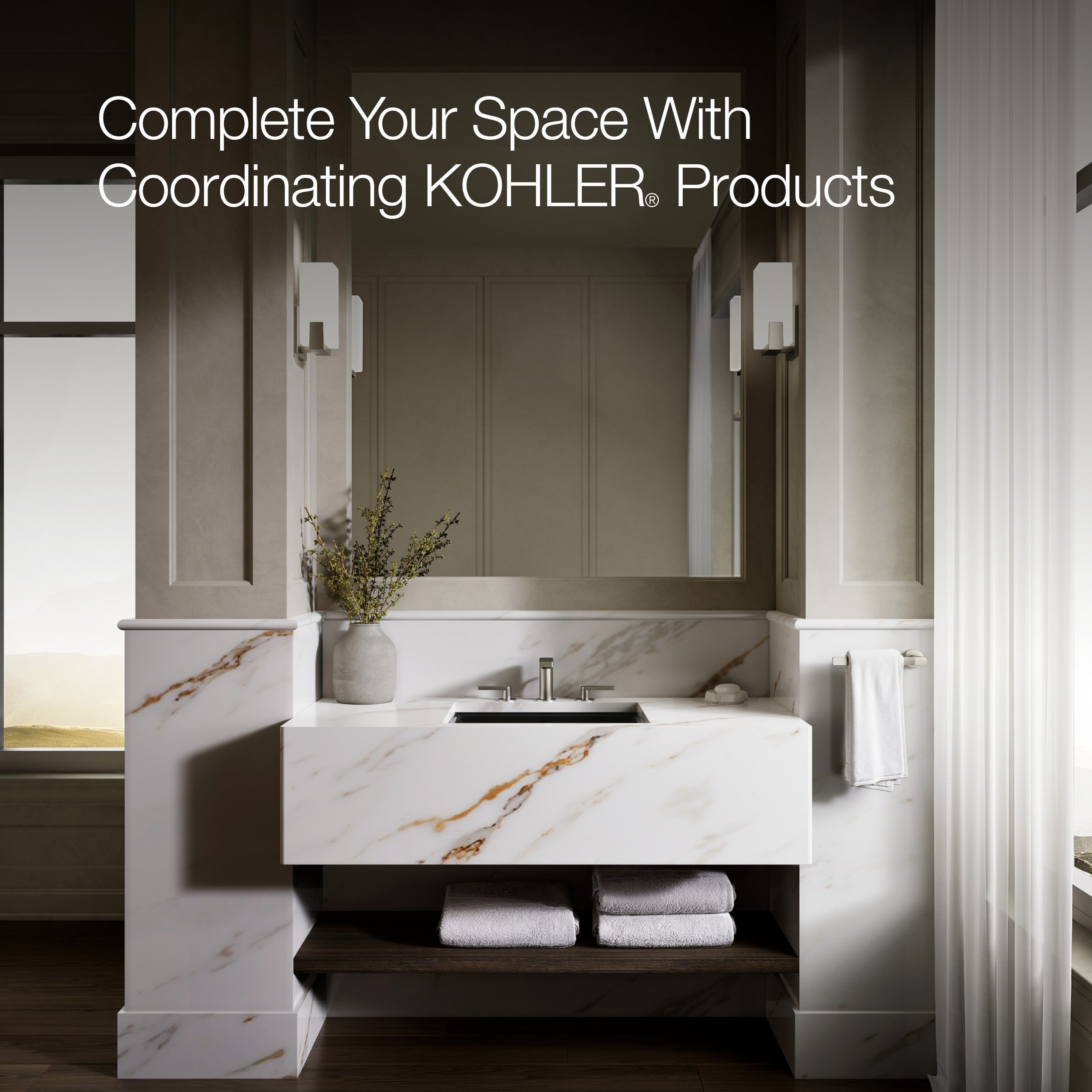 Kohler Lavabo Memoirs Classic Tezgah Altı Siyah