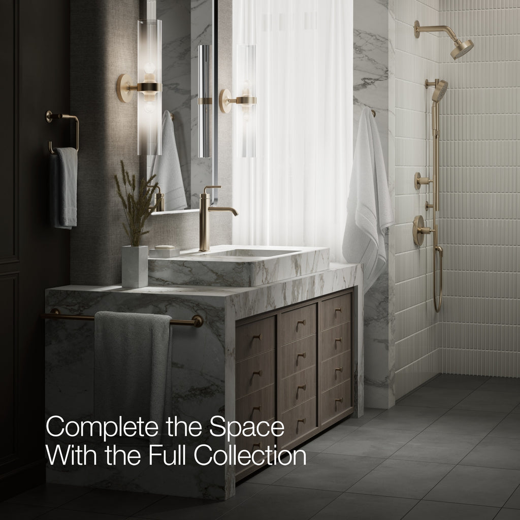 Kohler Lavabo Bataryası Çanak Purist, Brushed Bronze