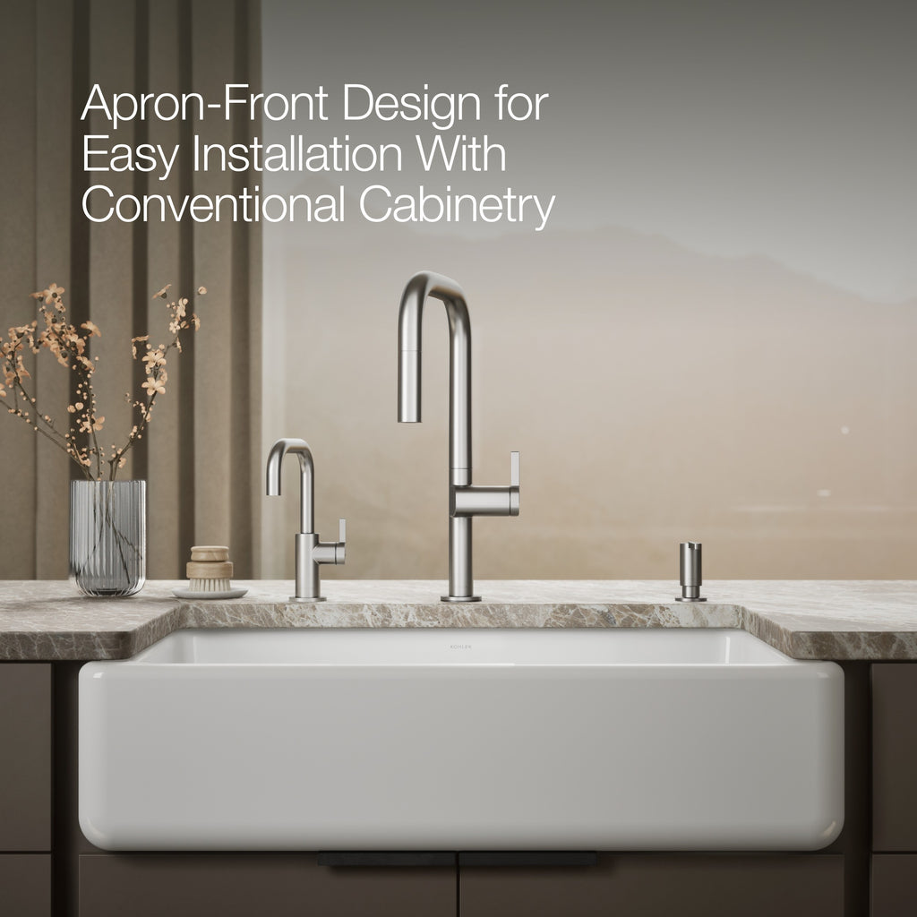 Kohler Eviye Whitehaven Döküm Apron-Front Beyaz
