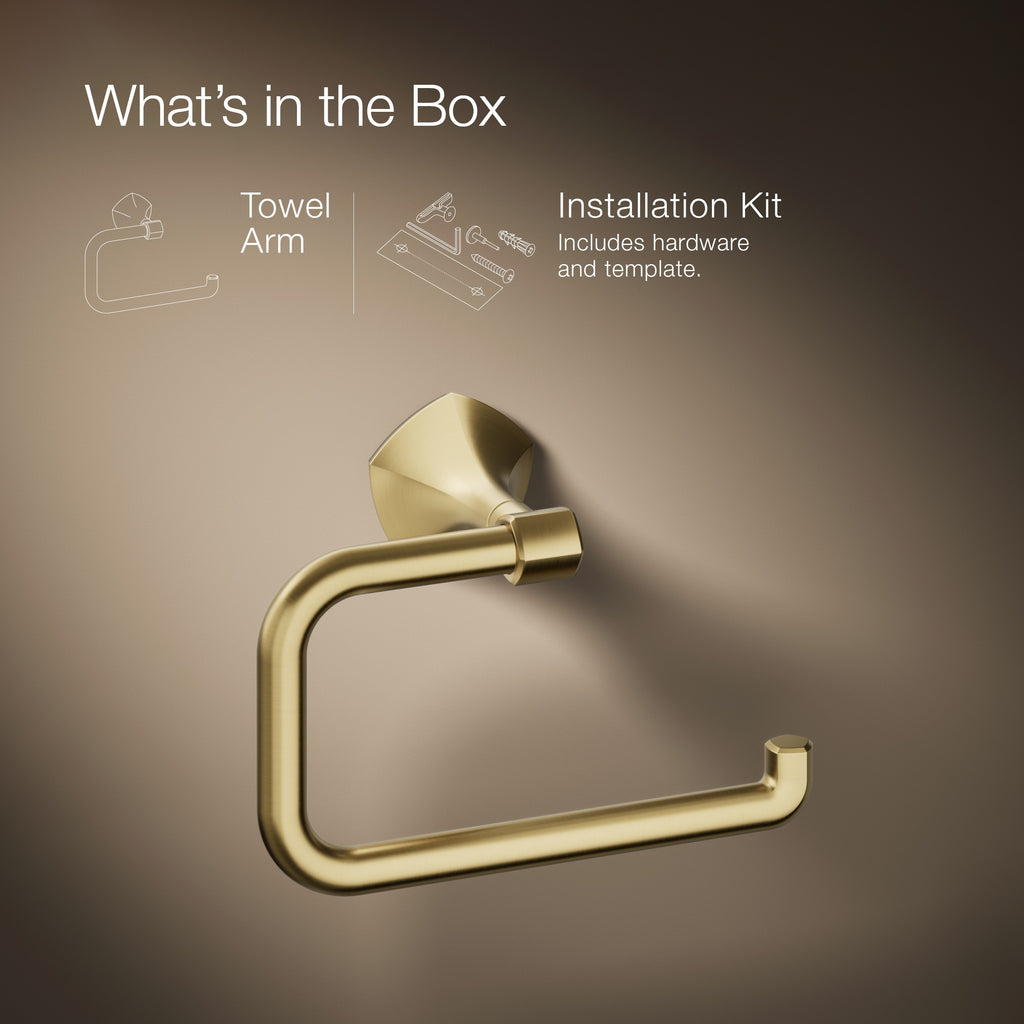 Kohler Yuvarlak Havluluk Occasion, Vibrant Brushed Moderne Brass