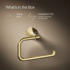 Kohler Yuvarlak Havluluk Occasion, Vibrant Brushed Moderne Brass