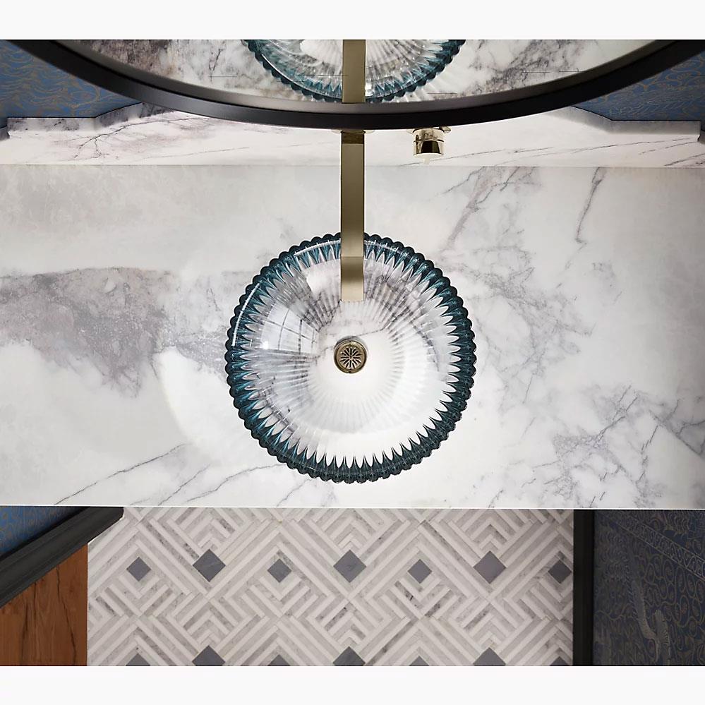 Kohler Lavabo Salute Cam Çanak Translucent Dew