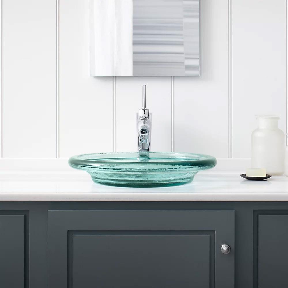 Kohler Lavabo Spun Cam Çanak Translucent Sapphire