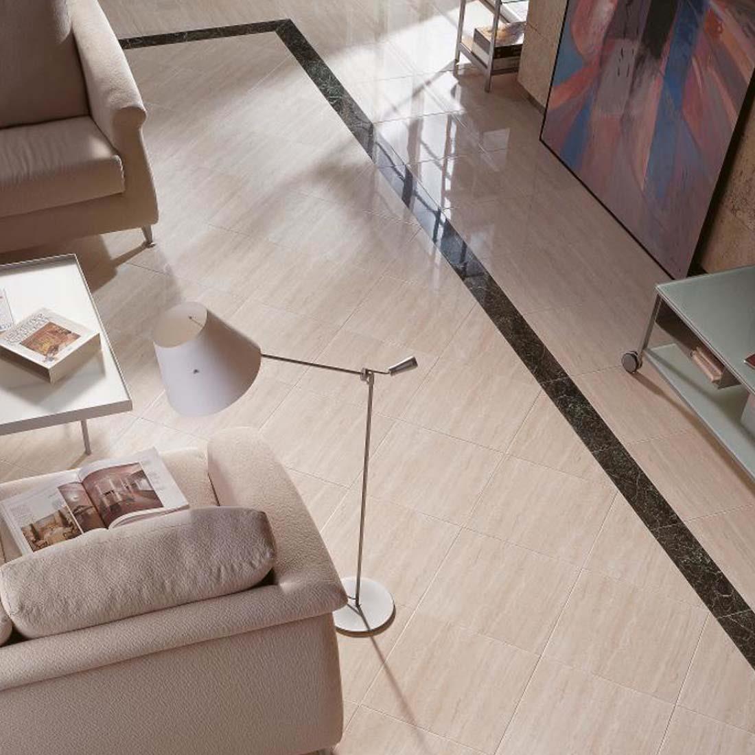 Porcelanosa  Yer Karosu Marmol Romano Marfil 43.5 x 43.5 cm