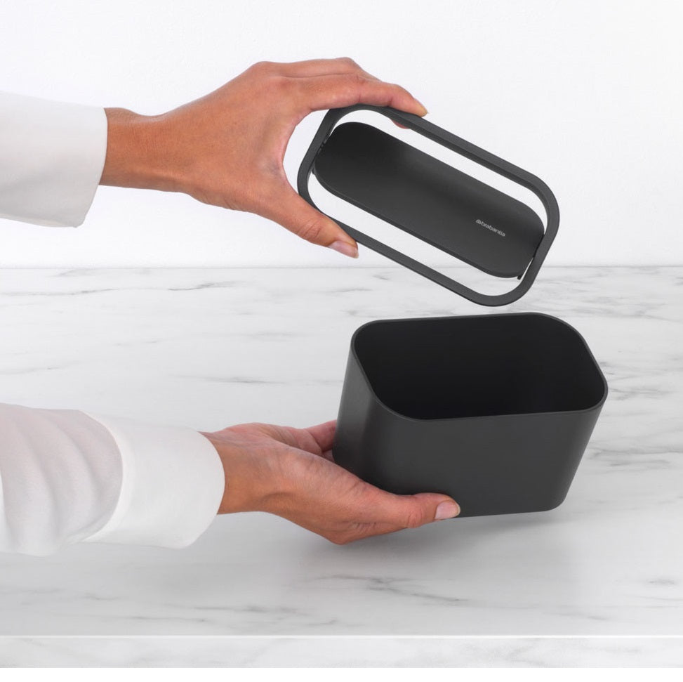 Brabantia Tezgahüstü Küçük Çöp Kutusu Mindset Dark Grey 303364