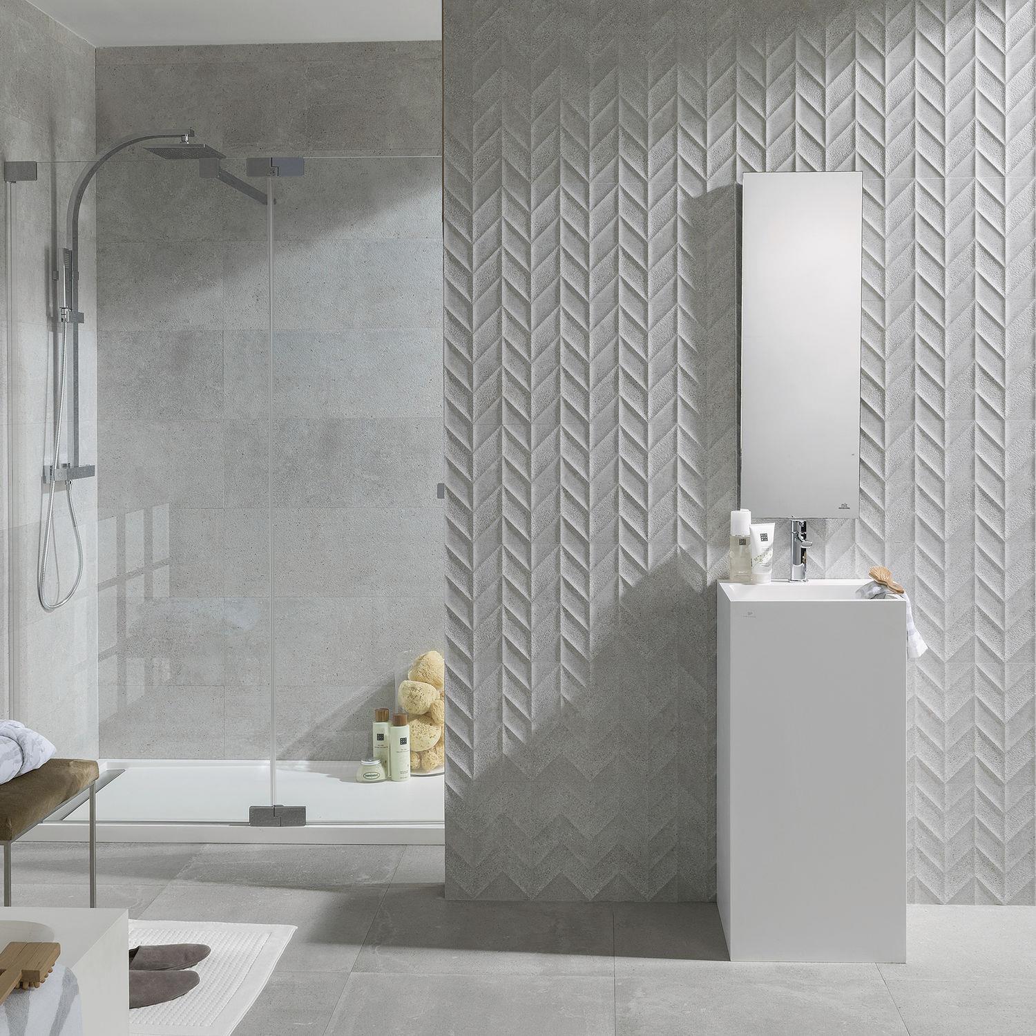 Porcelanosa Duvar Karosu Dover Spiga Acero  31,6 x 90 cm