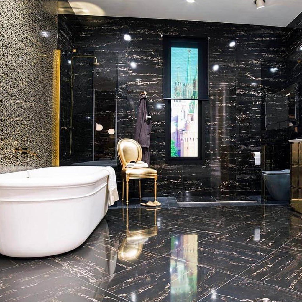 Porcelanosa Yer Karosu Portblack  59,6 x 59,6