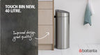 Brabantia Çöp Kutusu Dokunmatik 40 litre Touch Bin 114823