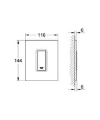 Grohe  Ankastre Pisuar Valf Paneli Manuel Krom / Siyah - 38804KS0
