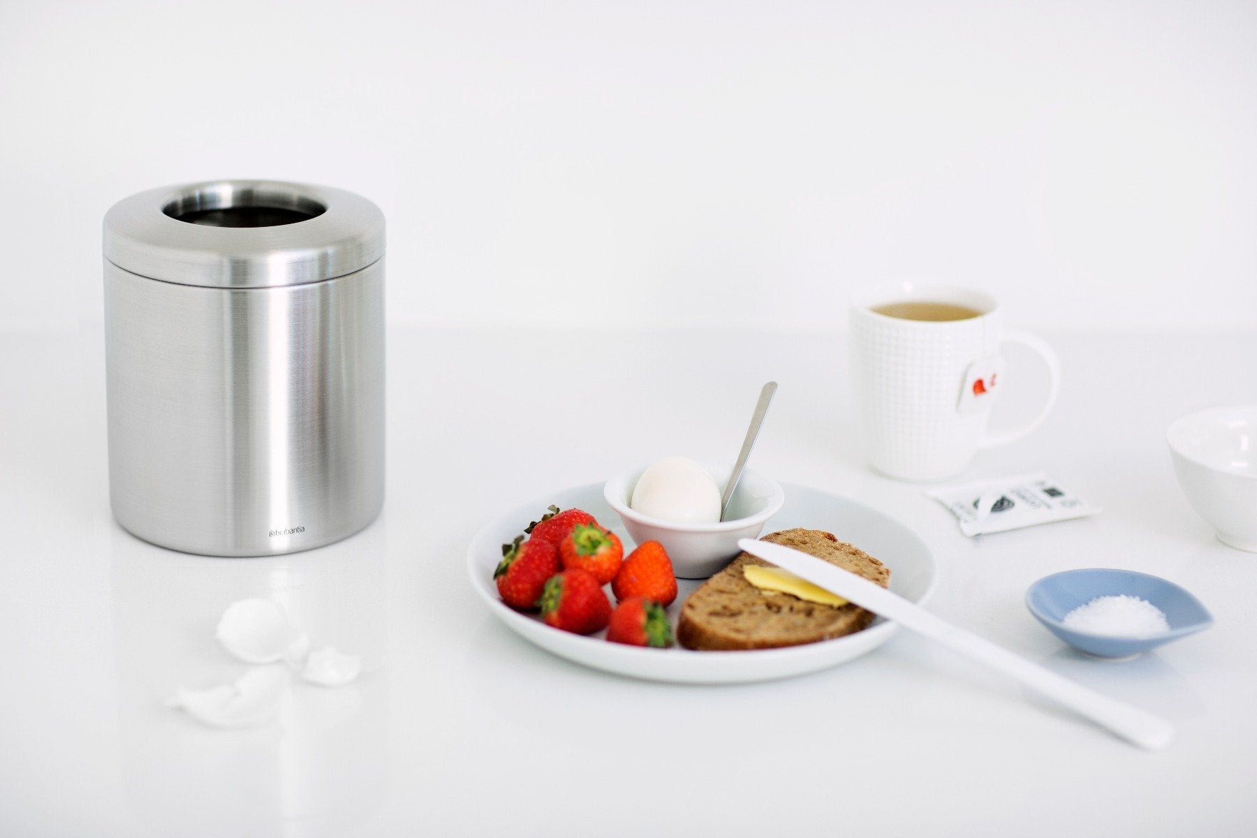 Brabantia Masaüstü Çöp Kutusu Mat Paslanmaz Çelik 2,3 L 297960