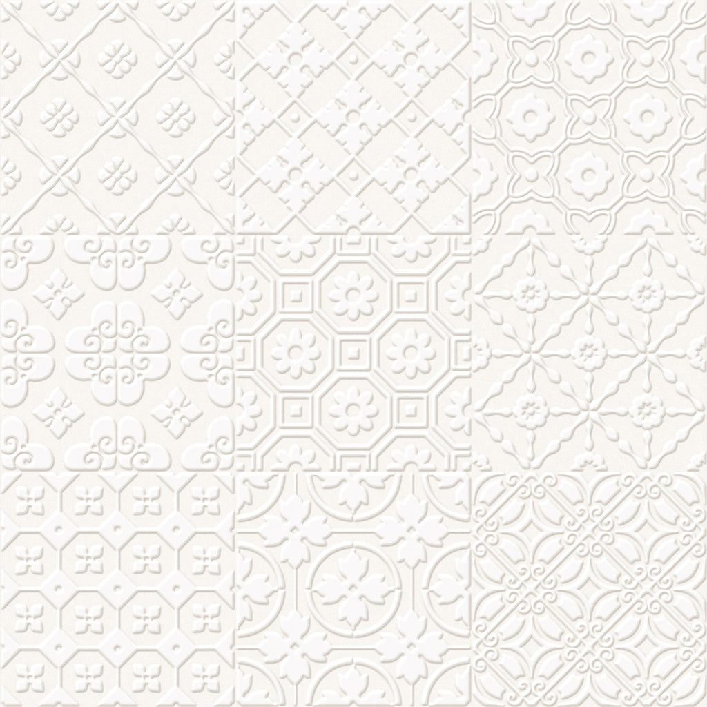 Unica Target Bon Ton White on White Yer-Duvar Karosu 20 x 20 cm