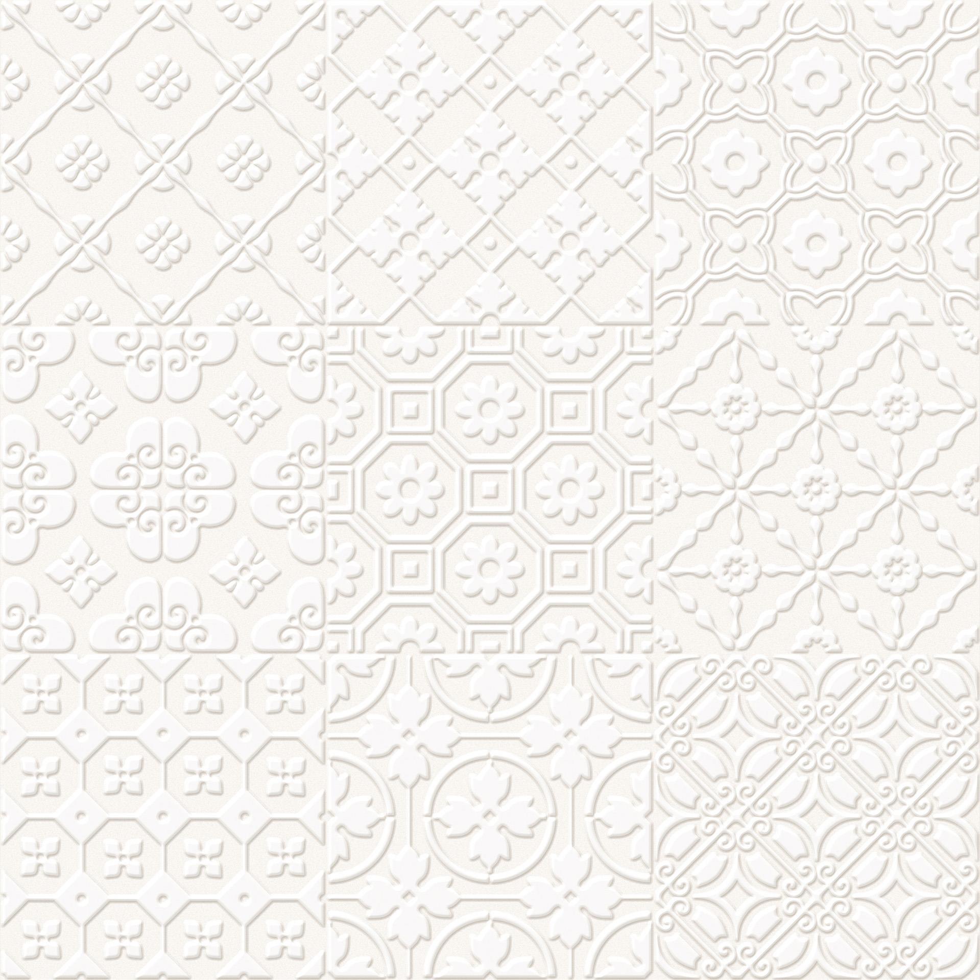 Unica Target Bon Ton White on White Yer-Duvar Karosu 20 x 20 cm