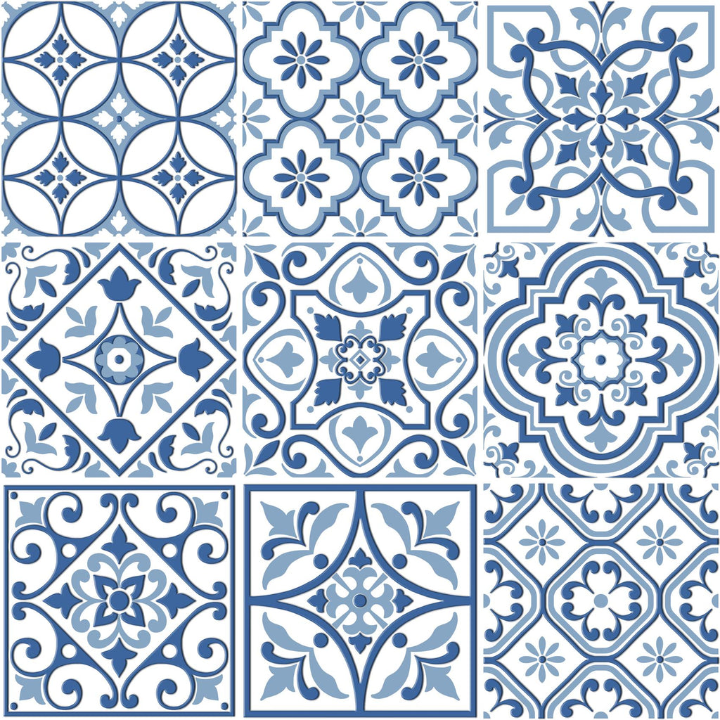 UnicaTarget  Duvar Karosu City Glamour Blue on White 20 x 20 cm