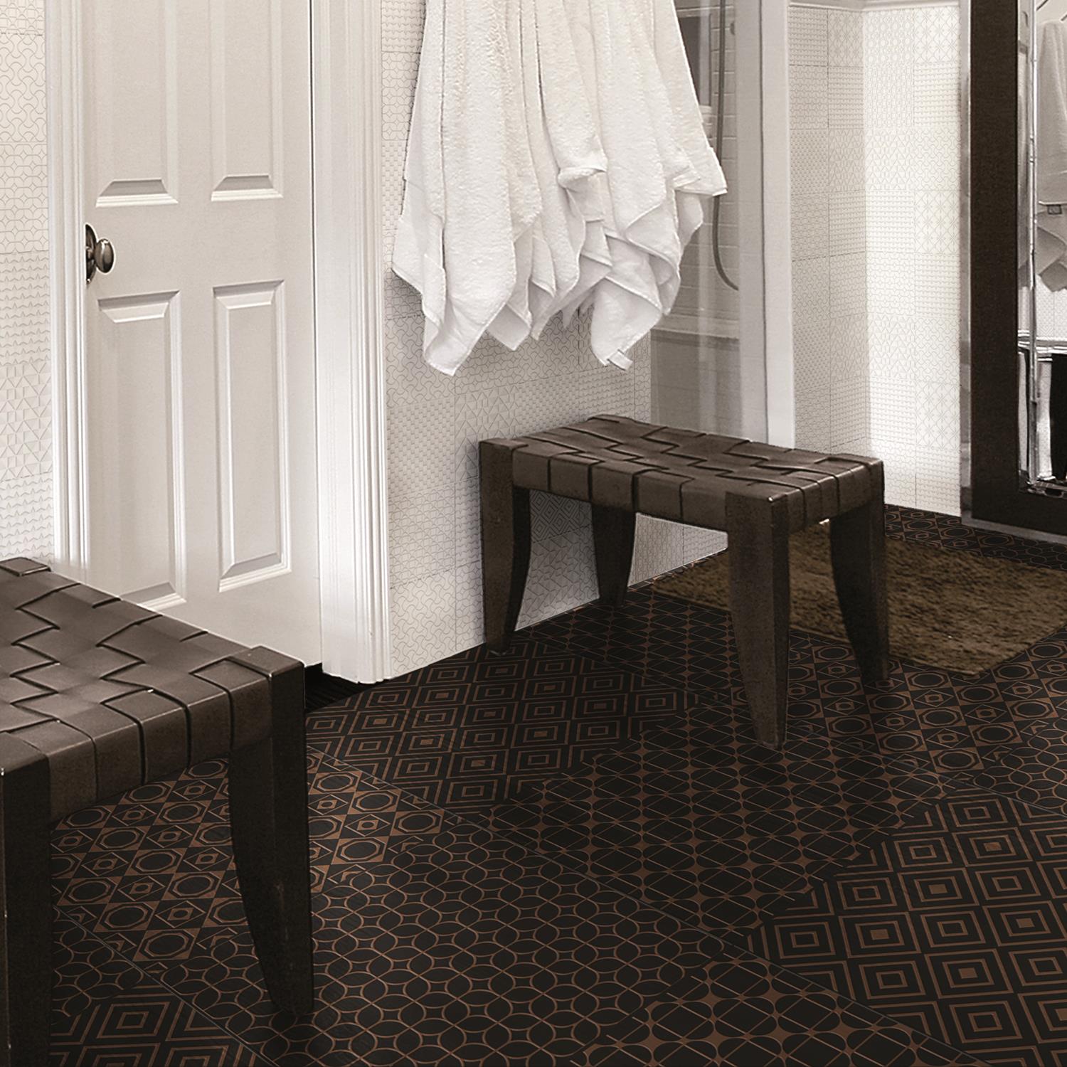 UnicaTarget  Yer Duvar Karosu Selection Brown on Black Yer 60 x 60 cm